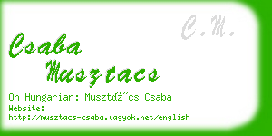 csaba musztacs business card